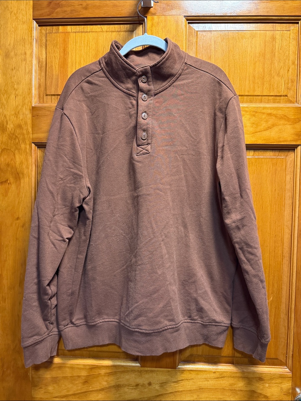 Goodfellow & Co Brown Henley Crewneck Sweater